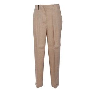 Peserico Tailored Trousers In Flax And Virgin Wool Blend - NWT